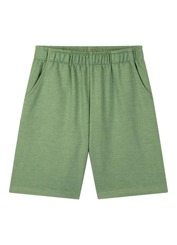 Ioluig - Conjunto Camiseta Piquet Relevo e Bermuda Bege 3