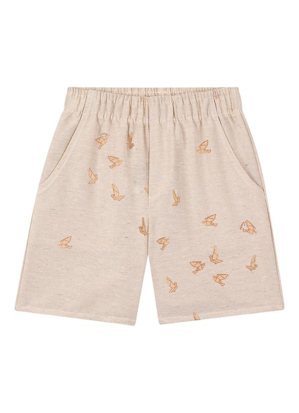 Ioluig - Conjunto Camiseta Relevo e Bermuda Sarja Marrom 3