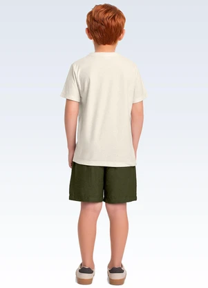 Fakini Kids - Conjunto Camiseta/Shorts Bege - FAKINI KIDS
