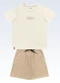 Fakini Kids - Conjunto Camiseta/Shorts Bege - variação: Bege