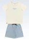 Fakini Kids - Conjunto Camiseta/Shorts Bege - variação: Bege