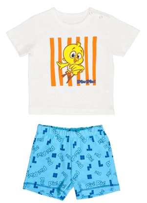 Galinha Pintadinha - Conjunto Camiseta Shorts Moletinho Branco - GALINHA PINTADINHA