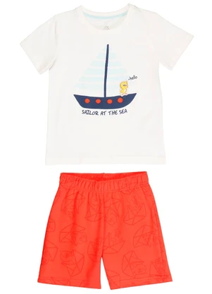 Galinha Pintadinha - Conjunto Camiseta Shorts Moletinho Branco - GALINHA PINTADINHA
