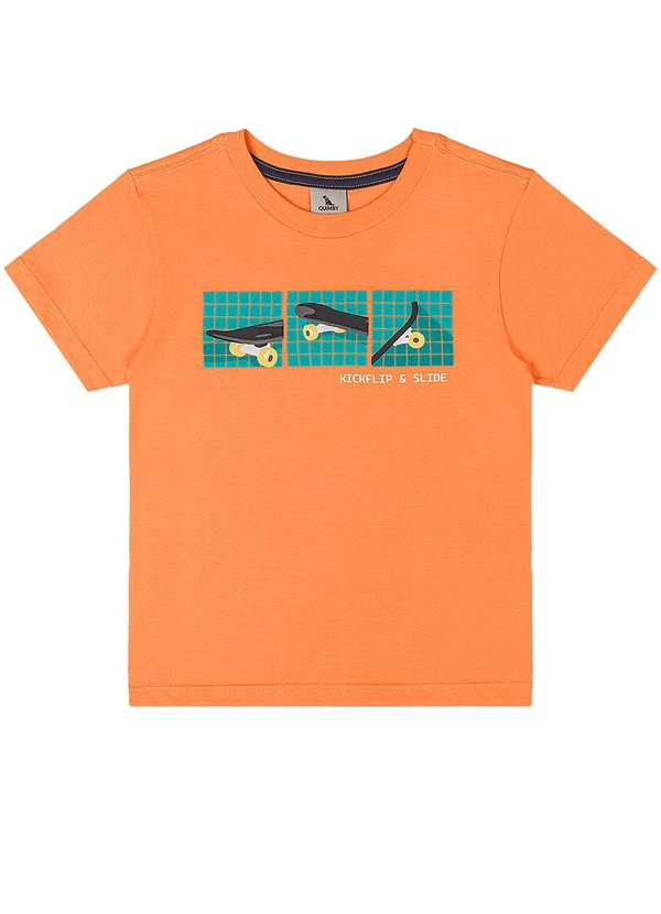 Quimby - Conjunto Camiseta Skate Bermuda Laranja 3