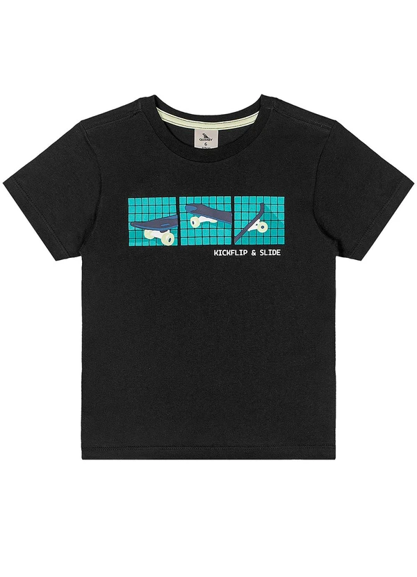 Quimby - Conjunto Camiseta Skate Bermuda Preto 3