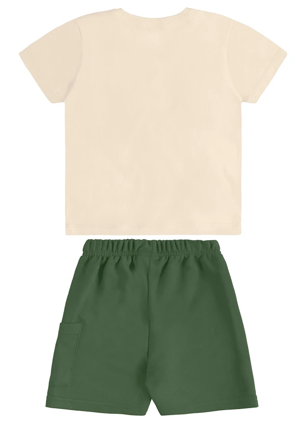 Bee Loop - Conjunto Camiseta Tropical Bermuda Bege 2