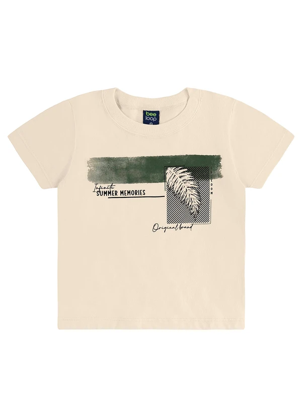 Bee Loop - Conjunto Camiseta Tropical Bermuda Bege 3