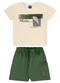 Bee Loop - Conjunto Camiseta Tropical Bermuda Bege - variação: Bege