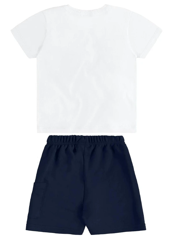 Bee Loop - Conjunto Camiseta Tropical Bermuda Branco 2