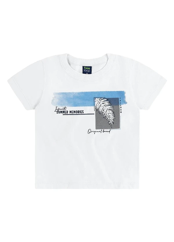Bee Loop - Conjunto Camiseta Tropical Bermuda Branco 3