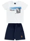 Bee Loop - Conjunto Camiseta Tropical Bermuda Bege - variação: Branco
