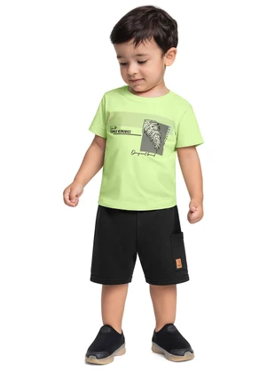 Bee Loop - Conjunto Camiseta Tropical Bermuda Verde - BEE LOOP