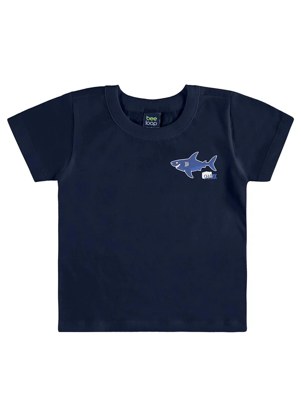 Bee Loop - Conjunto Camiseta Tubarão Bermuda Azul 2