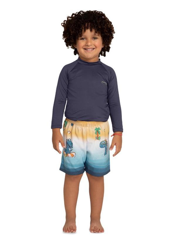 Marlan - Conjunto Camiseta Uv e Bermuda Microfibra Azul 1