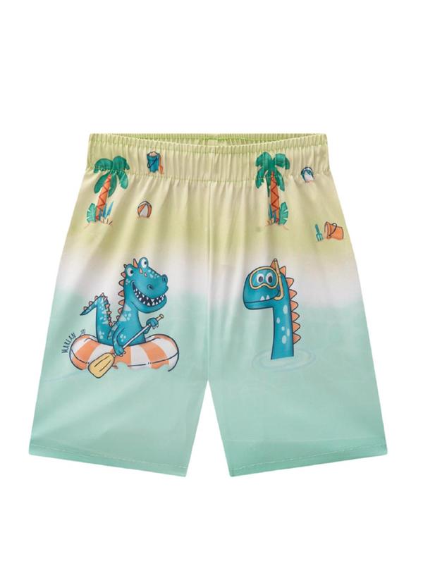 Marlan - Conjunto Camiseta Uv e Bermuda Microfibra Verde 3