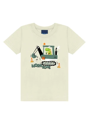 Ddk - Conjunto Camiseta Workzone e Bermuda Malha Bege - DDK