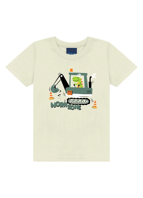 Ddk - Conjunto Camiseta Workzone e Bermuda Malha Bege