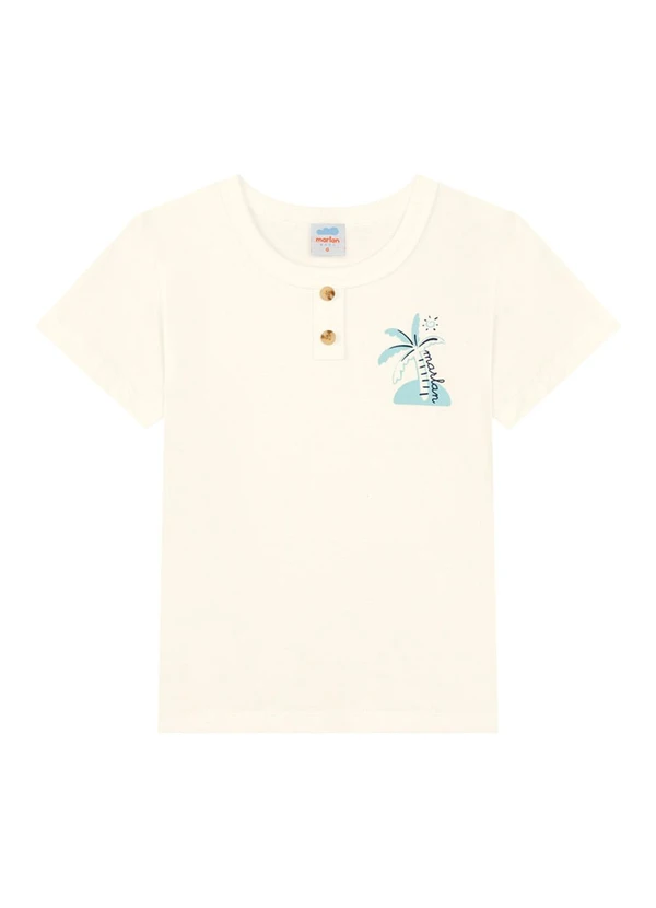 Marlan - Conjunto Camseta e Bermuda em Moletinho Bege 2