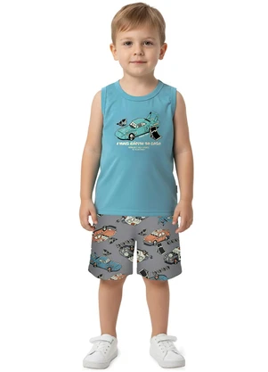 Malwee Kids - Conjunto Carros em Moletinho Azul - MALWEE KIDS