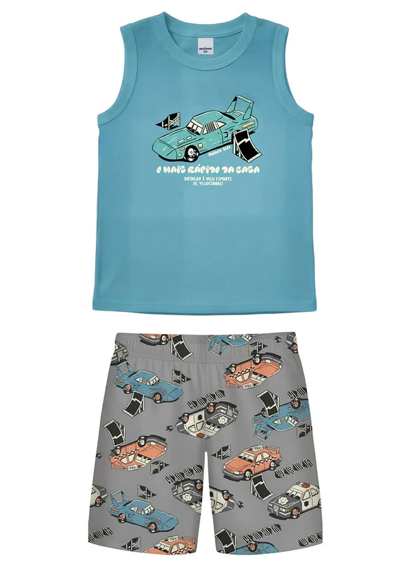 Malwee Kids - Conjunto Carros em Moletinho Azul 2