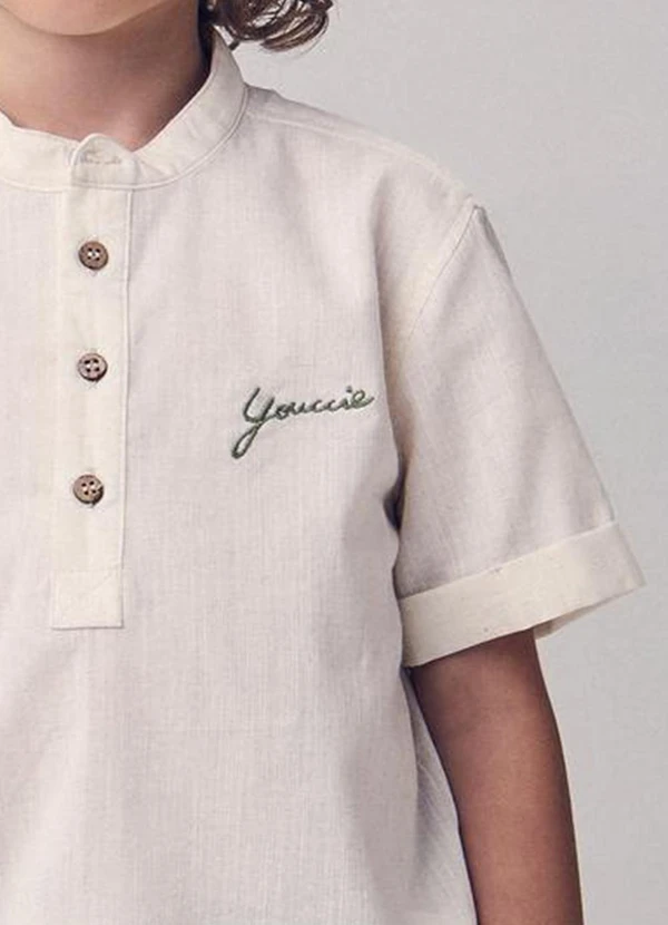 Youccie - Conjunto Casual com Bordado Youccie Bege 5