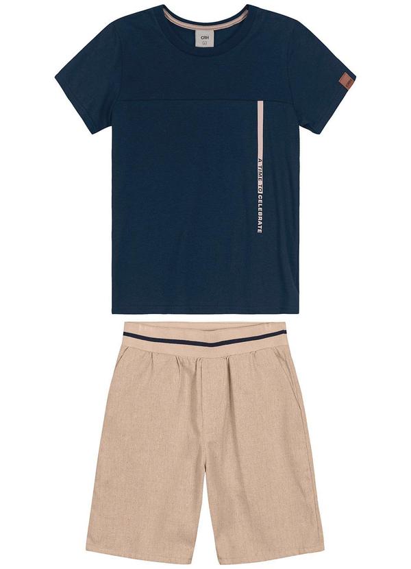 Carinhoso - Conjunto Celebrate com Linho Menino Azul