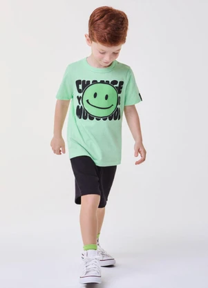 Bimbi - Conjunto "Change Your Mood" com Smile Verde - BIMBI