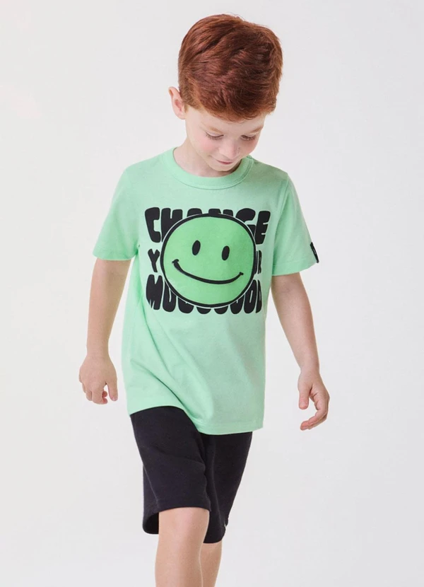 Bimbi - Conjunto "Change Your Mood" com Smile Verde 1