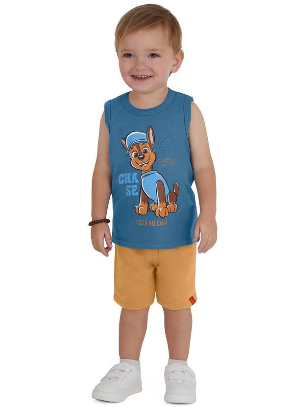 Malwee Kids - Conjunto Chase em Malha Menino Azul Petróleo