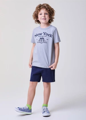 Bimbi - Conjunto Cinza e Marinho New York Cinza - BIMBI