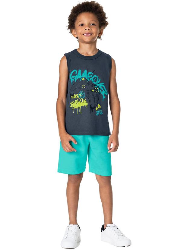 Malwee Kids - Conjunto Cinza Grafite Game Over Comfort Menino