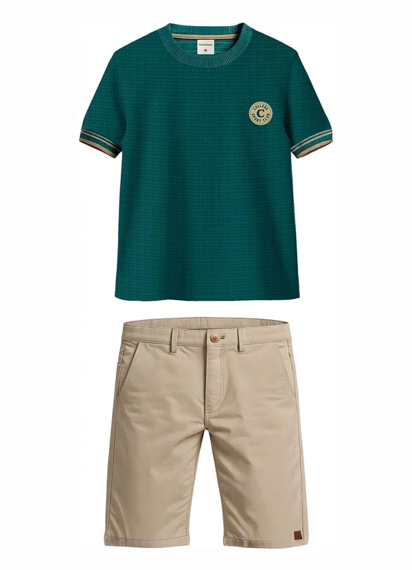 Carinhoso - Conjunto College Sport Club Texturizado Verde
