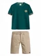 Carinhoso - Conjunto College Sport Club Texturizado Areia - variação: Verde