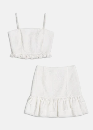 Authoria - Conjunto com Babados  Off White - AUTHORIA