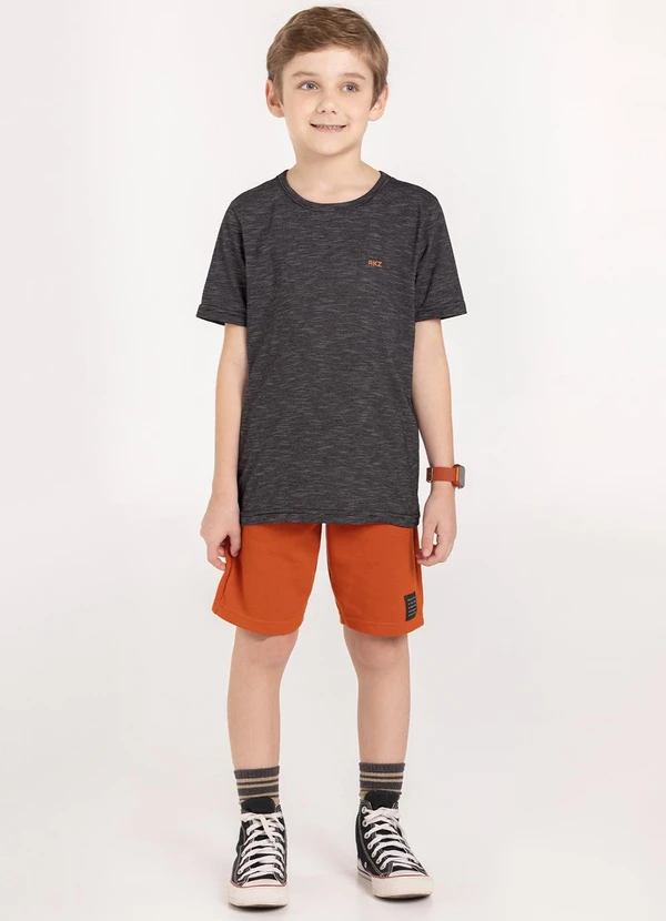 Alakazoo - Conjunto com Bermuda de Moletom e Camiseta Preto