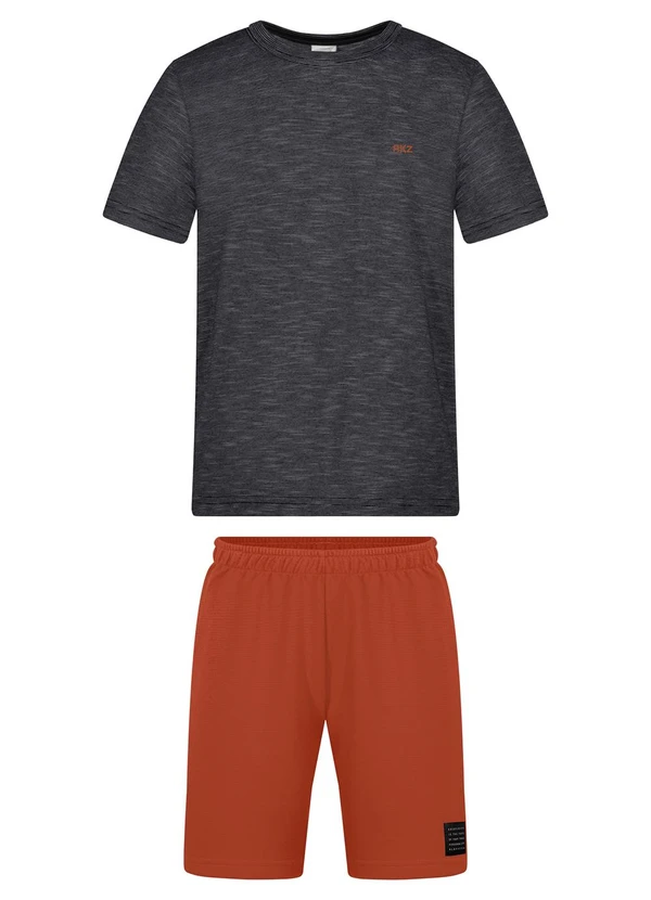 Alakazoo - Conjunto com Bermuda de Moletom e Camiseta Preto 2