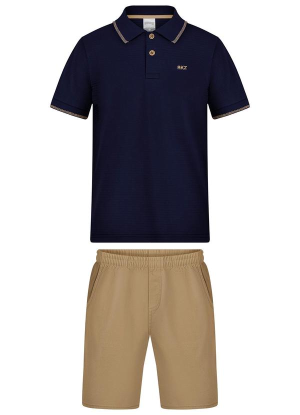 Alakazoo - Conjunto com Bermuda de Sarja e Camisa Polo Azul 2