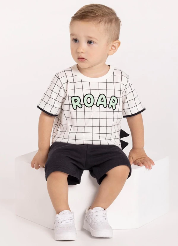 Alakazoo - Conjunto com Bermuda e Camiseta Branco