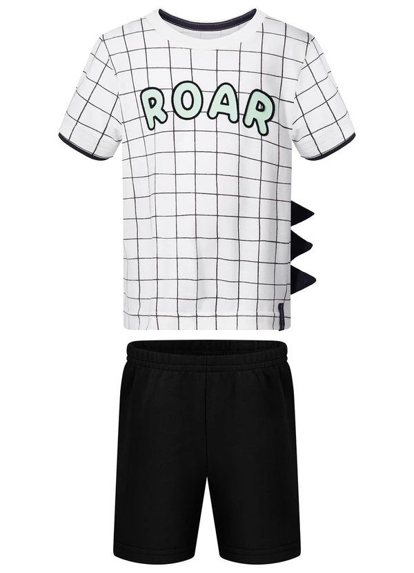 Alakazoo - Conjunto com Bermuda e Camiseta Branco 2