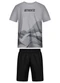 Alakazoo - Conjunto com Bermuda e Camiseta Estampada Cinza - variação: Cinza