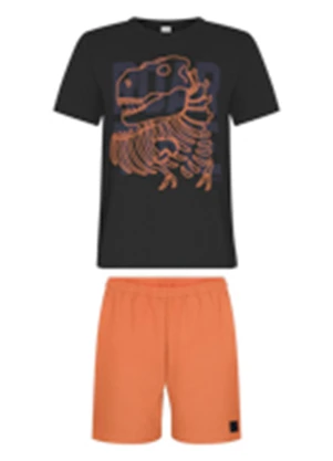 Alakazoo - Conjunto com Bermuda e Camiseta Estampada Preto - ALAKAZOO