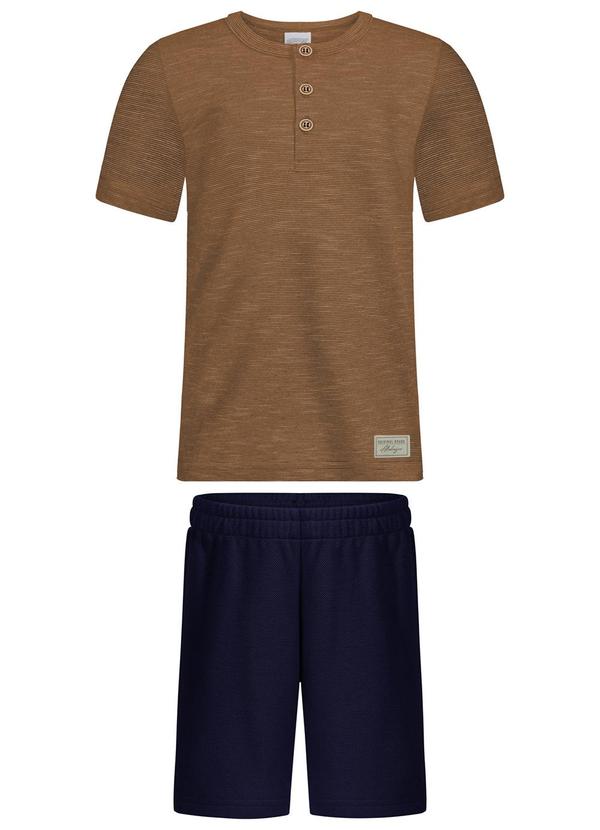 Alakazoo - Conjunto com Bermuda e Camiseta Marrom