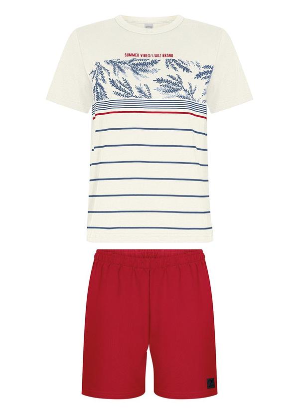 Alakazoo - Conjunto com Bermuda e Camiseta Vermelho