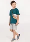 Alakazoo - Conjunto com Bermuda Listrada e Camiseta Preto - variação: Azul