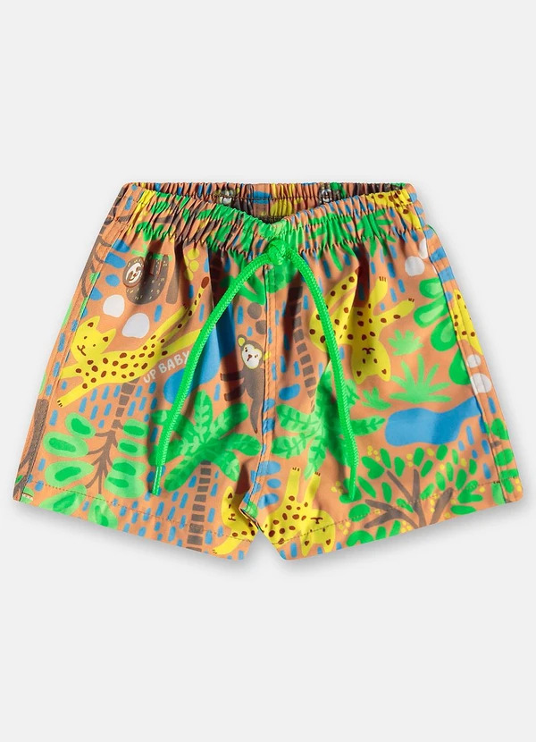 Up Baby - Conjunto com Body Regata e Bermuda Amarelo 4