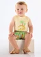 Up Baby - Conjunto com Body Regata e Bermuda Branco - variação: Amarelo