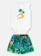Up Baby - Conjunto com Body Regata e Bermuda Branco - variação: Branco