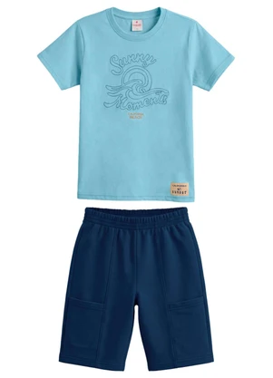 Brandili - Conjunto com Bordado Azul - BRANDILI