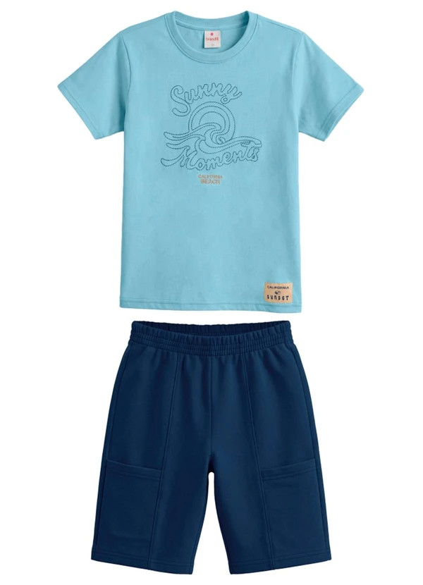 Brandili - Conjunto com Bordado Azul