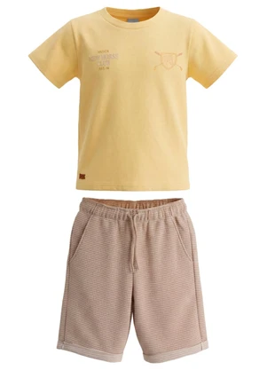 Mundi - Conjunto com Bordado de Cavalo Amarelo - MUNDI
